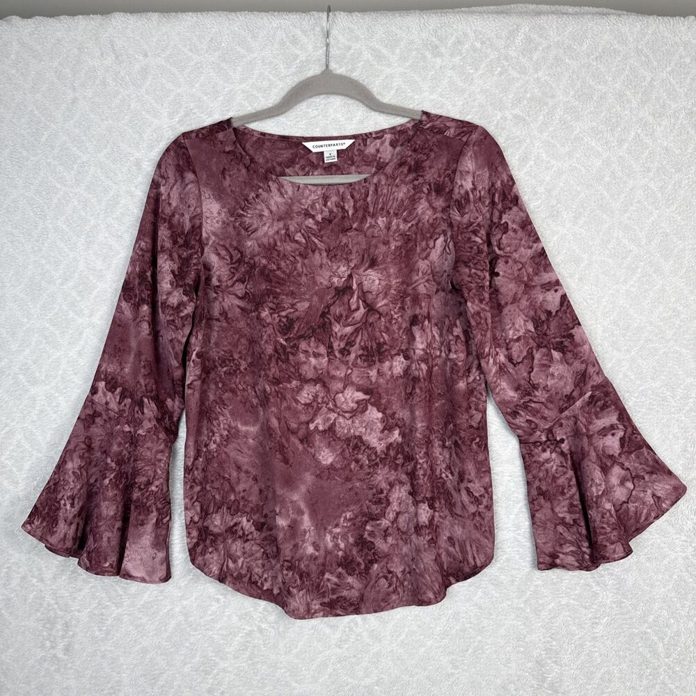 Y2K Bell Sleeve Top Women S Pink Tie Dye Boho Hippie 70s Fairy Grunge Whimsigoth